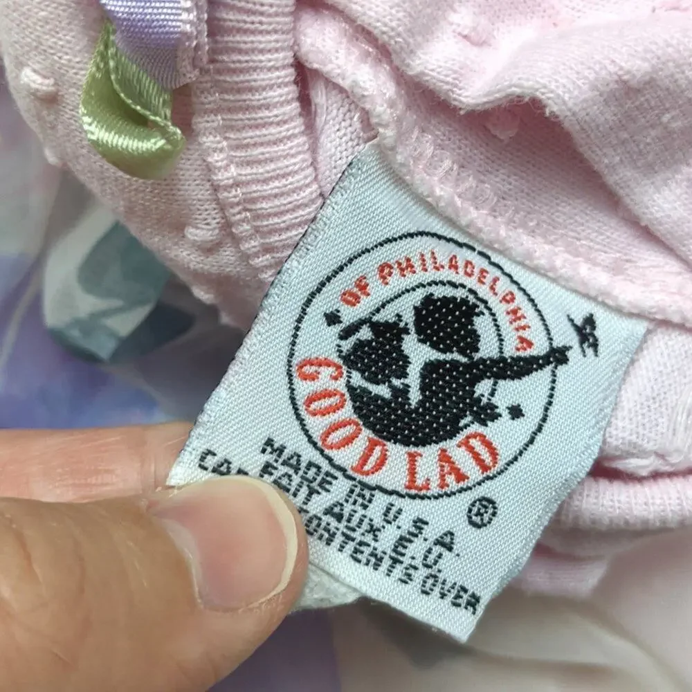 Vintage Goodlad Romper Baby Girls Size 6-9m Popcorn Sheer Floral Onesie